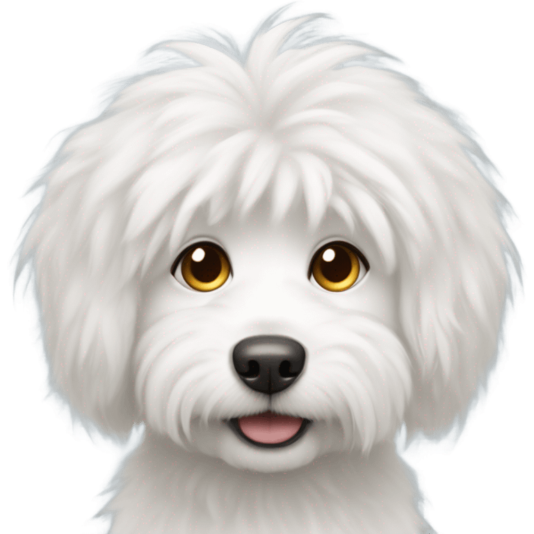 a white dog emoji