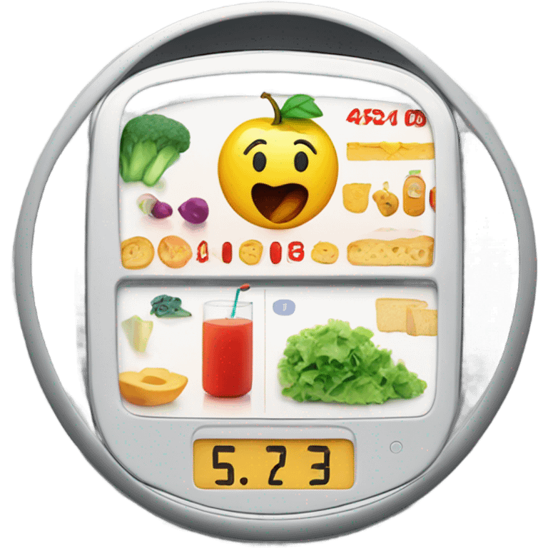 📊 Calorie Tracker – A digital screen showing calorie count. emoji