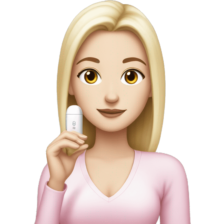 white girl pink iqos emoji