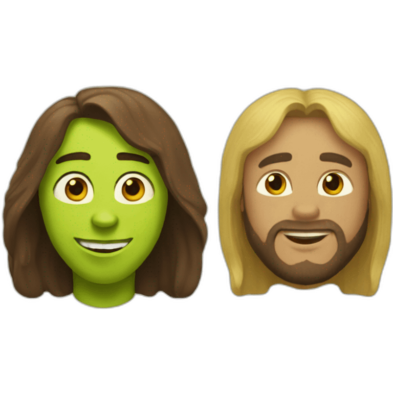 jesus and shrek emoji