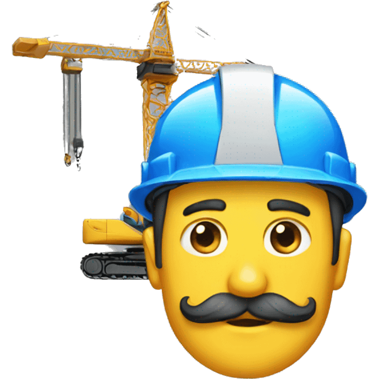 construction crane mustache emoji