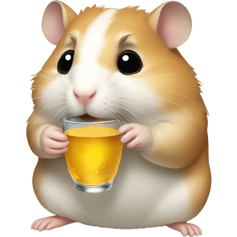 Hamster drinking matca emoji