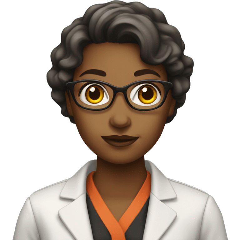 female curator in science museum  emoji