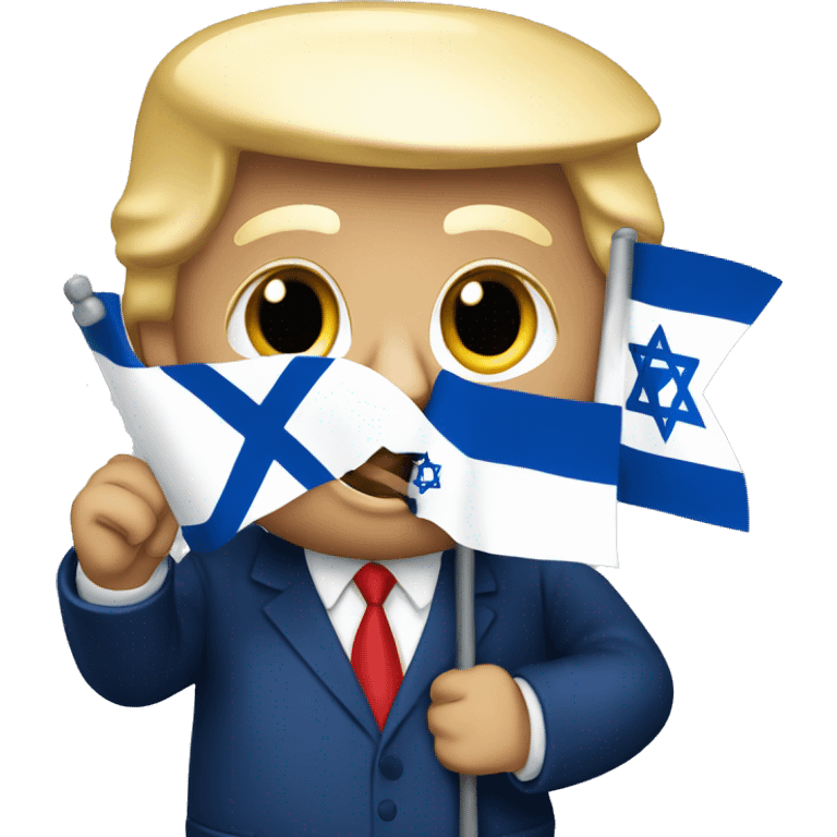 Donald Trump with Israel flag emoji