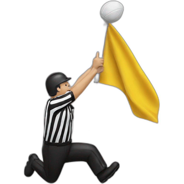 referee throws flag emoji