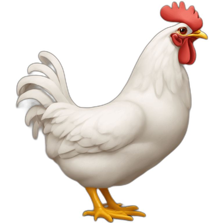 Un gars qui mange du poulet  emoji