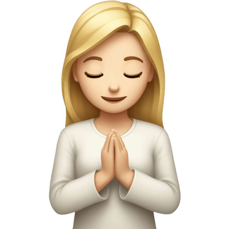 white girl praying  emoji