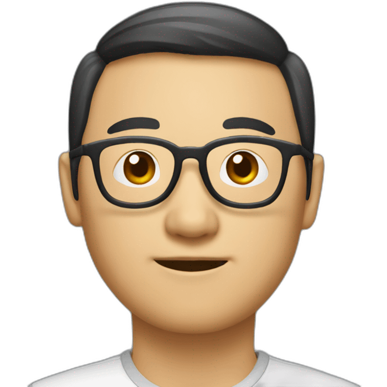 une asiatique à lunette emoji