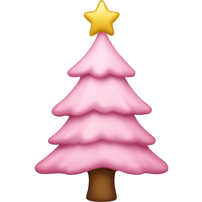 Light pink Christmas tree emoji