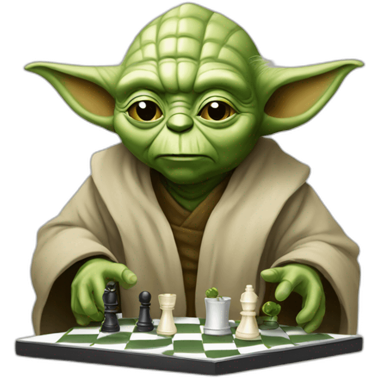 Yoda play chess emoji