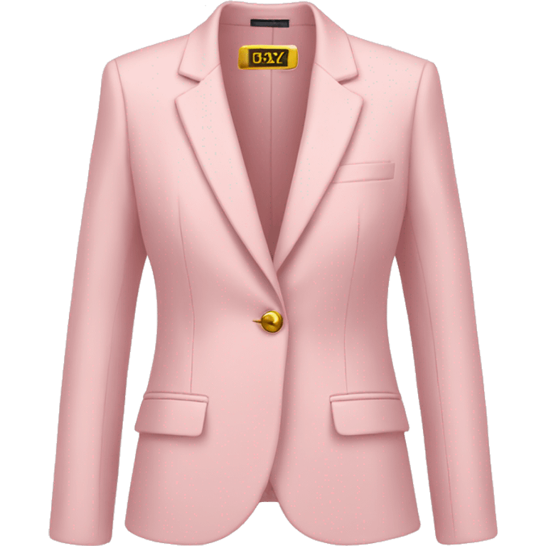 Pale pink blazer gold buttons emoji