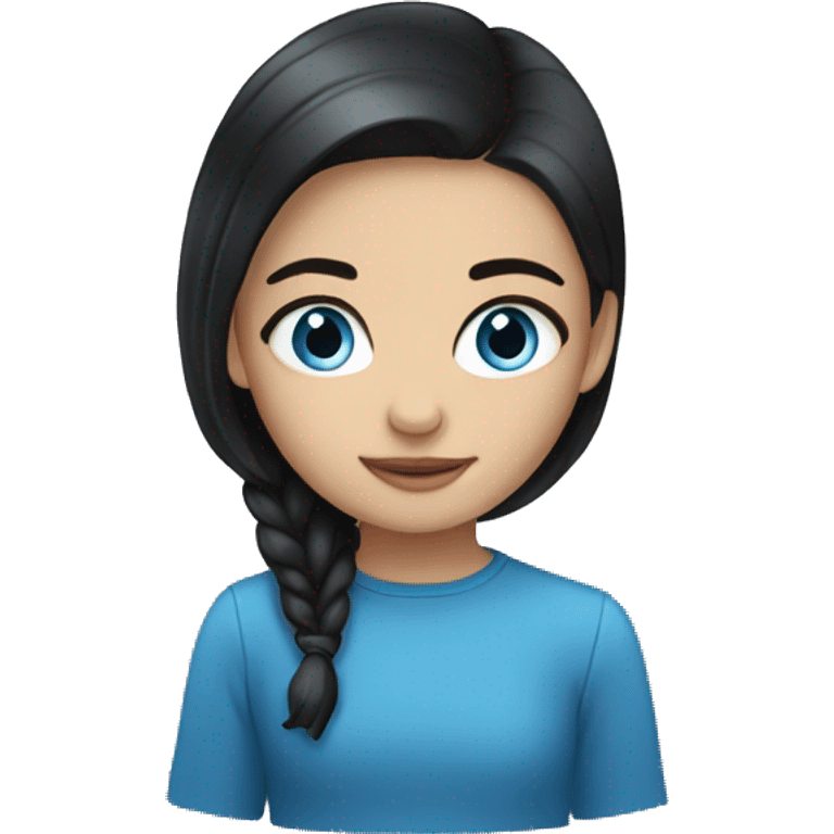 girl with blue eyes and dark hair emoji