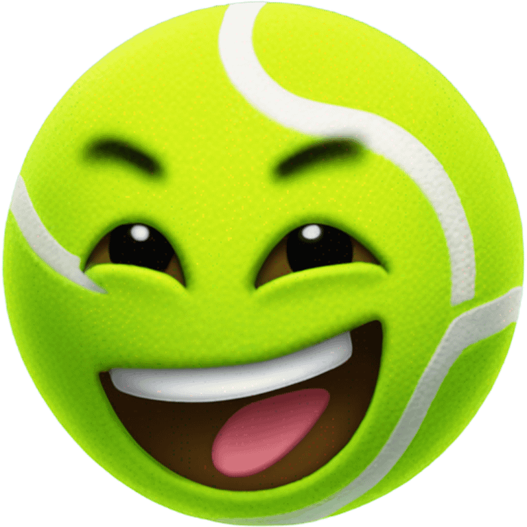 Tennis ball scared flying through the air emoji