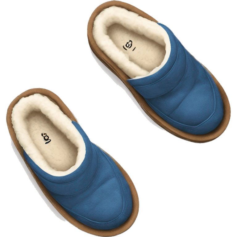 Overhead view of Ugg platform slippers emoji