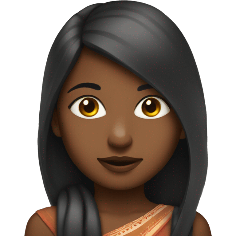 Girl with Indian girl  emoji