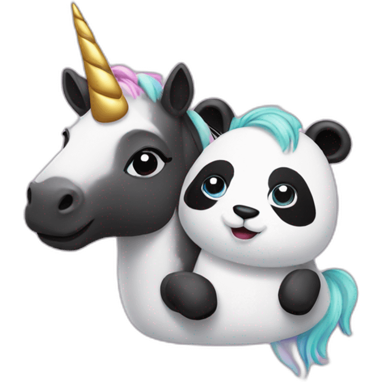 Unicorn and panda emoji