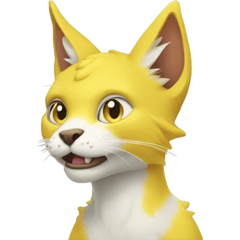 Yellow lombax-sergal-cat emoji