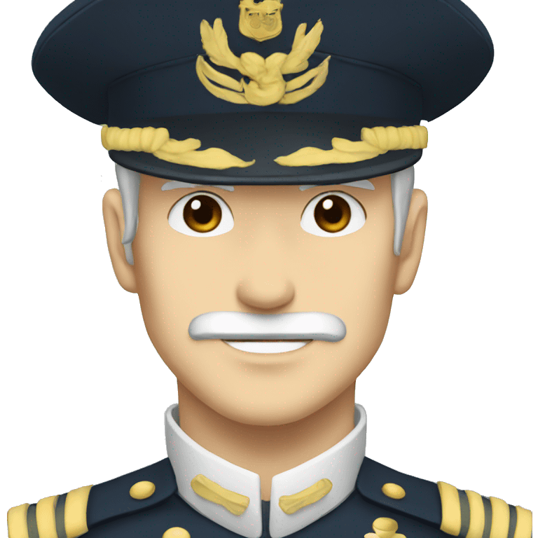 Naval captain in anime style emoji