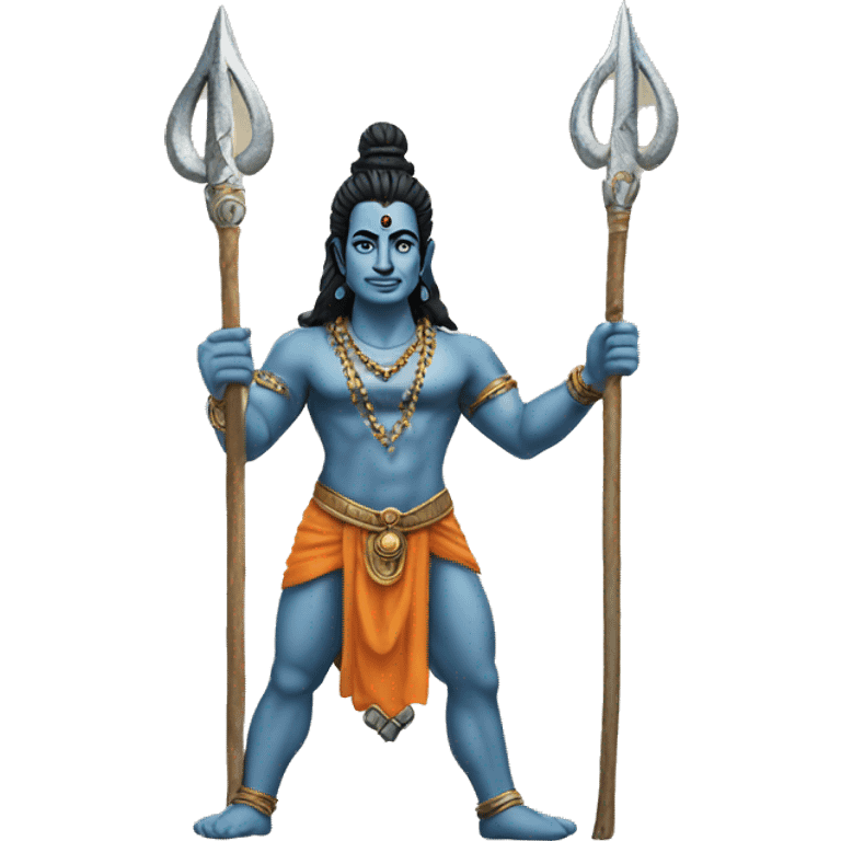 Mahadev with trident emoji