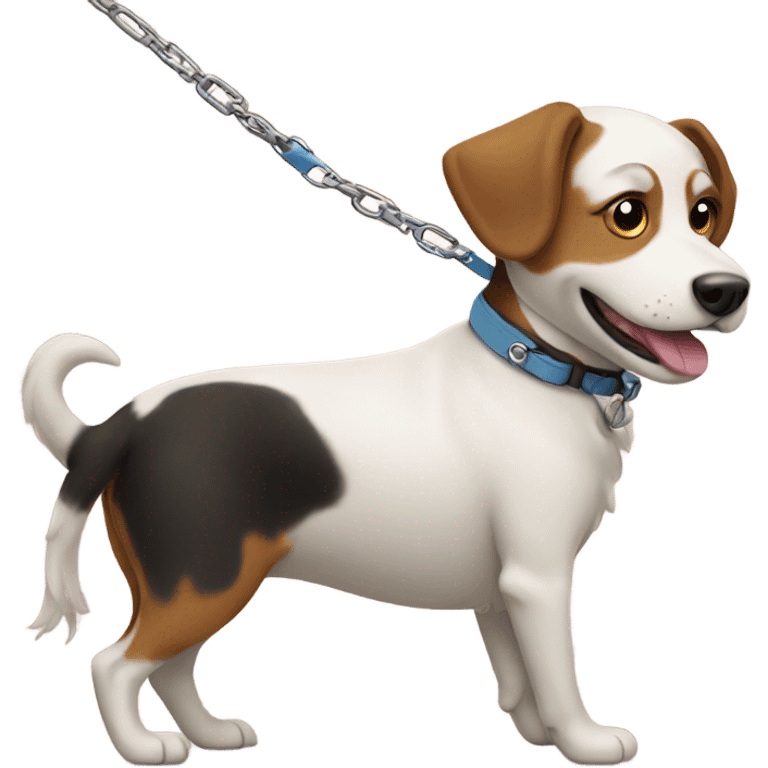 Dog on leash emoji