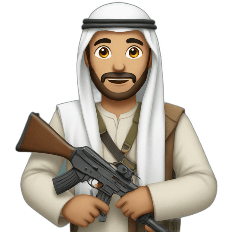 Arab holding an ak emoji