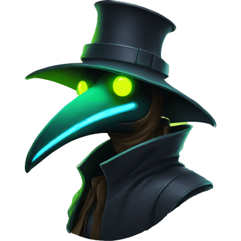 plague doctor with neon elements emoji