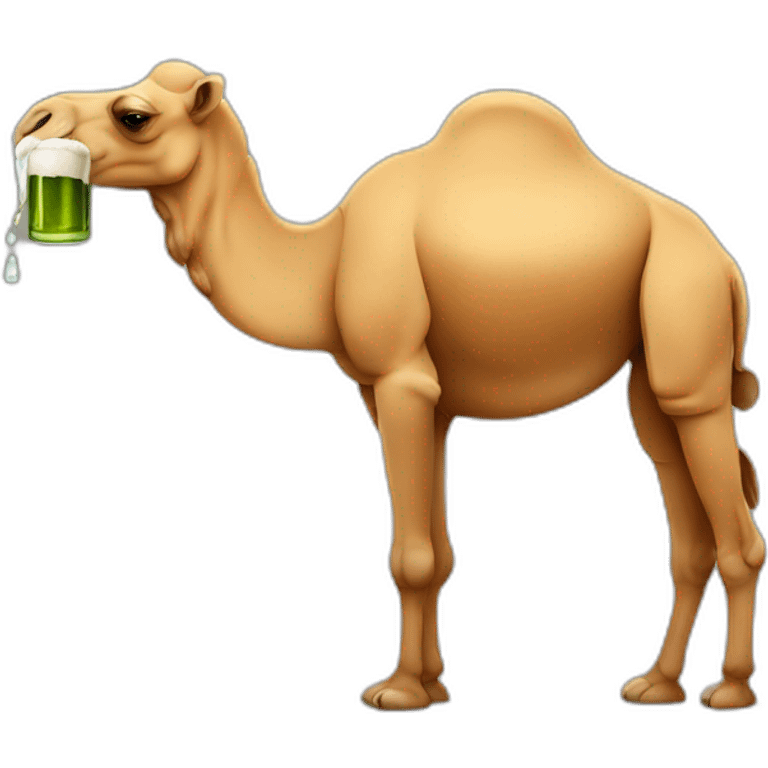 camel drinking beer emoji