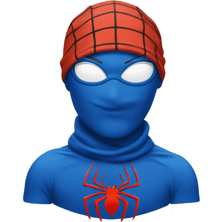 Spider-Man with a blue du rag on emoji