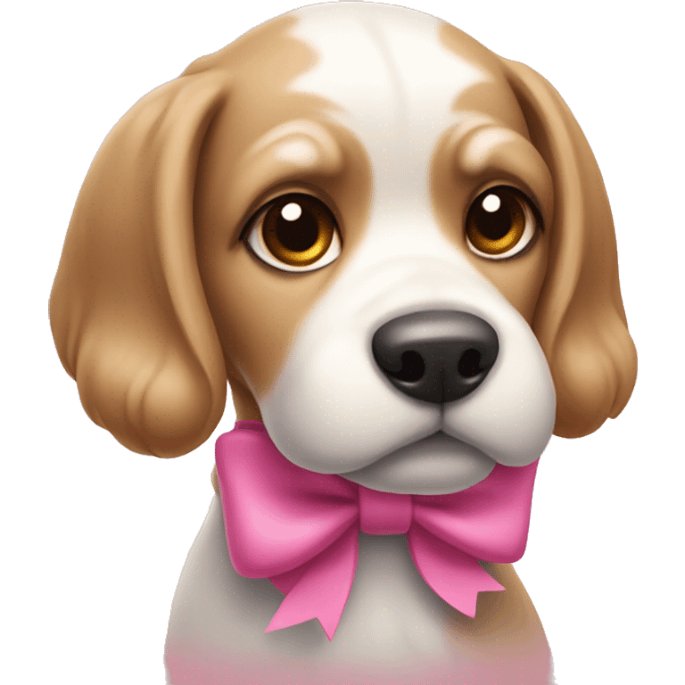 dog with a pink bow emoji