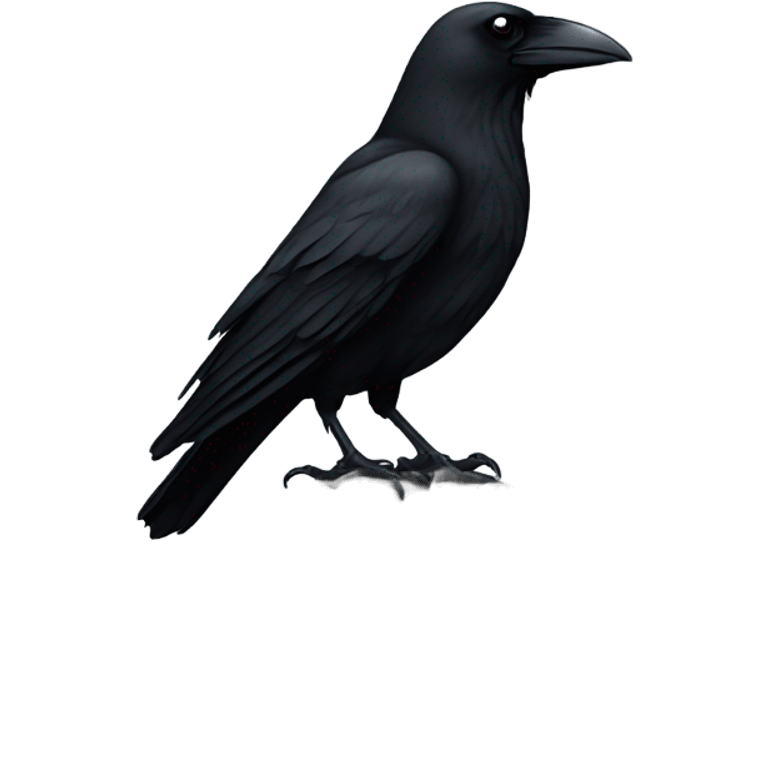 a crow sitting on a dark grave emoji