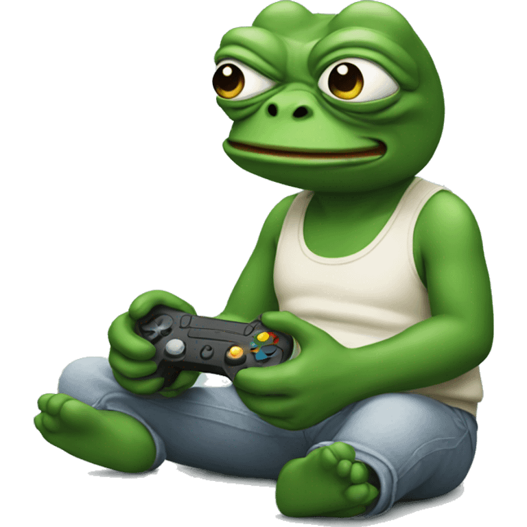 pepe playing video games emoji