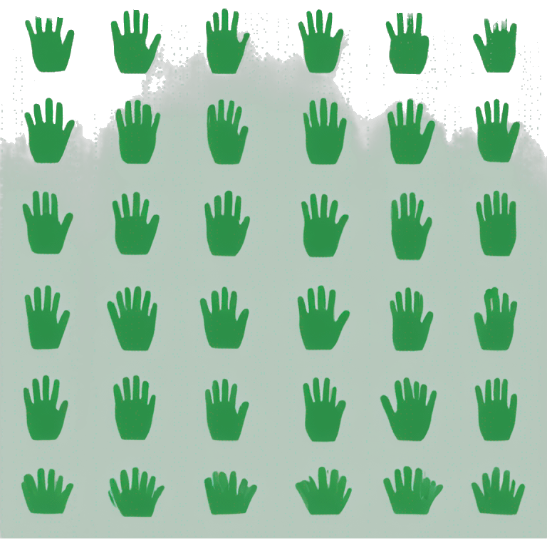 green raised hands - plural emoji