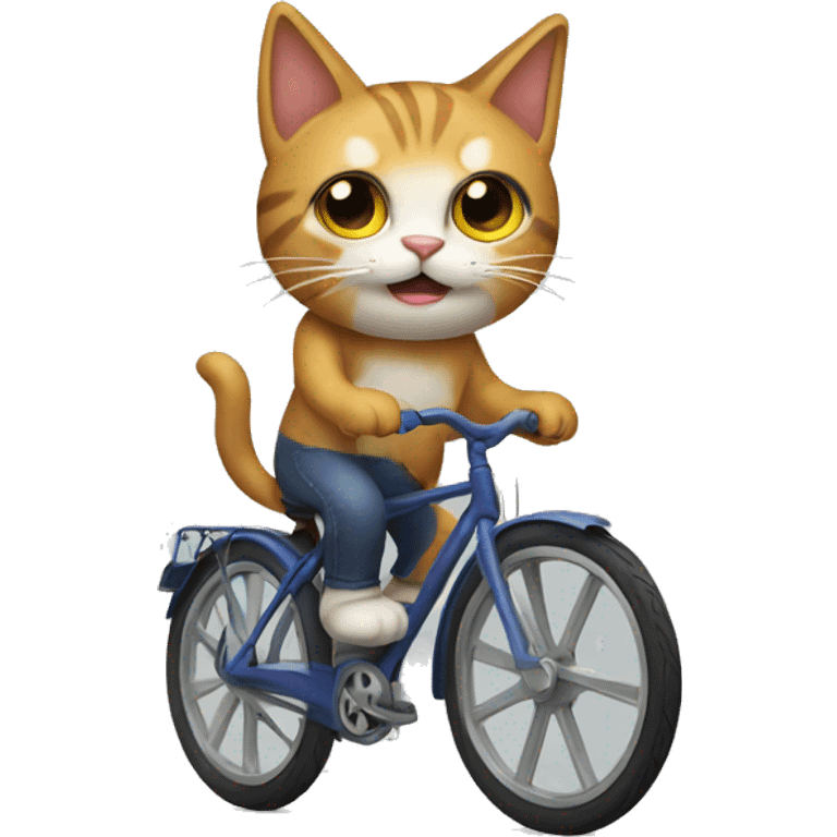 Cat on a bike emoji