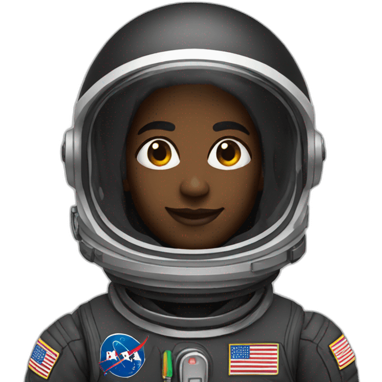 Cool black astronaut emoji