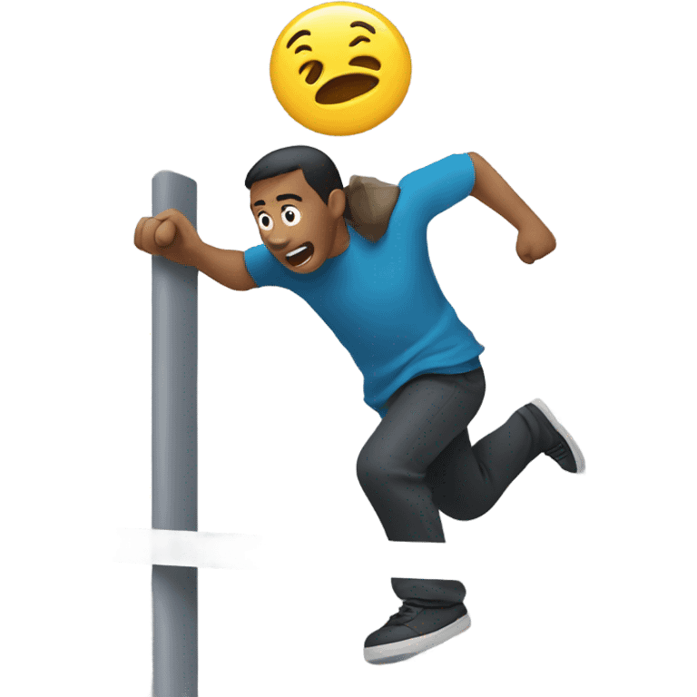 person breaking through a barrier emoji