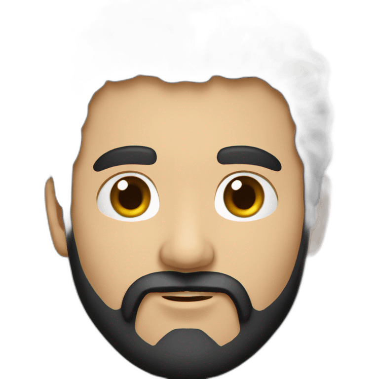 casual long black-haired man with beard emoji