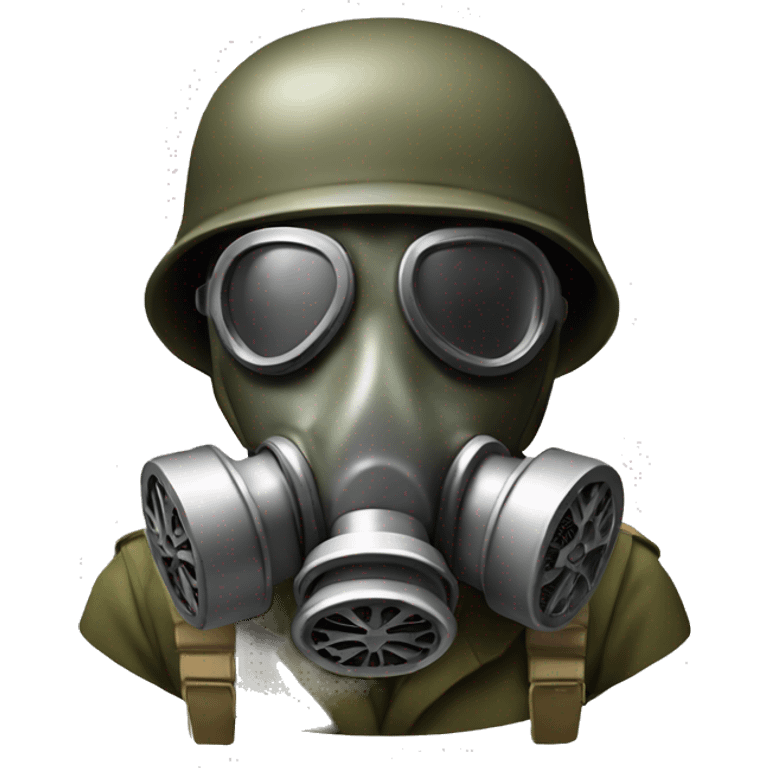 Us soldier ww2 in gas mask emoji