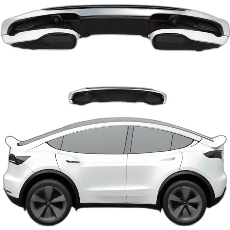 Tesla model y white emoji