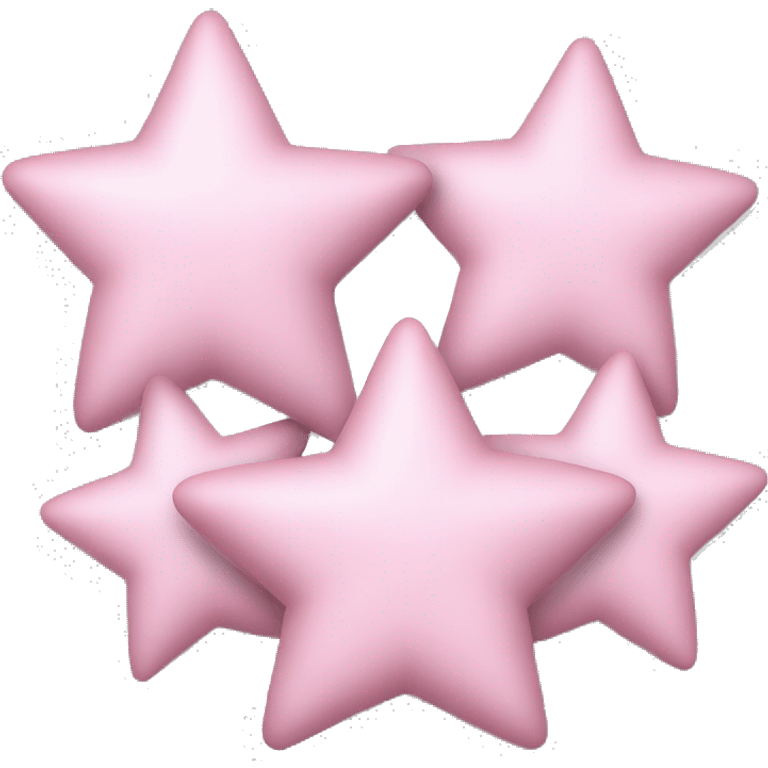 3 pastel pink stars of different sizes emoji