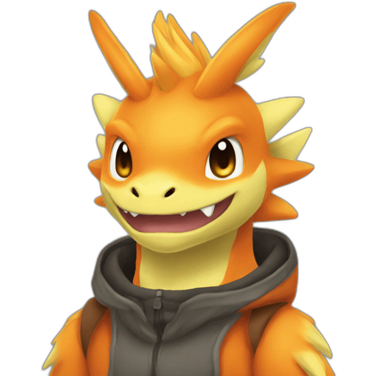 dracofeu pokemon orange emoji