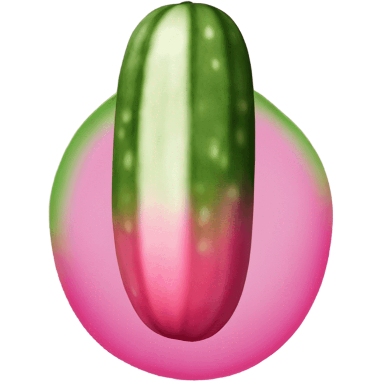 pink cucumber emoji