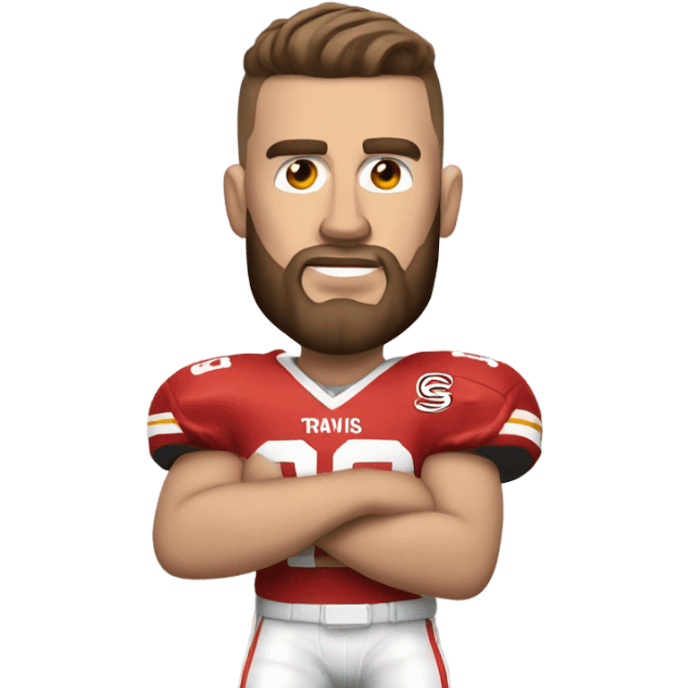 Travis kelce holding a football emoji