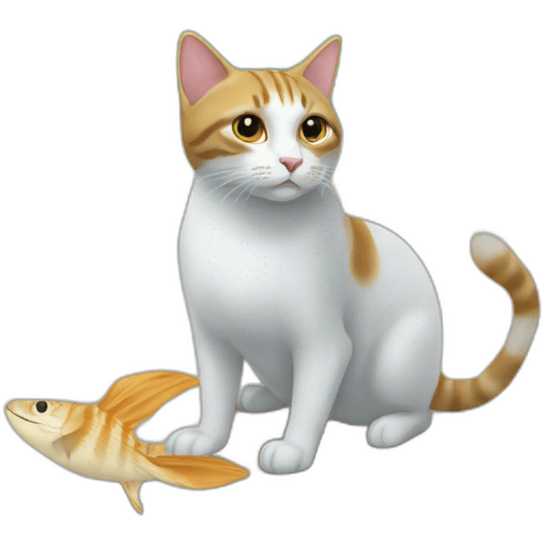 Un chat dans la mer emoji