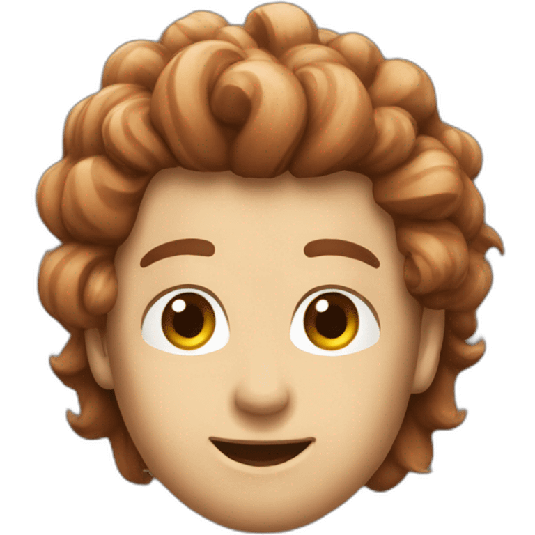 Mechanical chestnut hair horce emoji