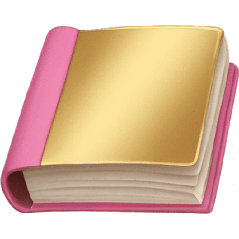 Light pink and gold book emoji