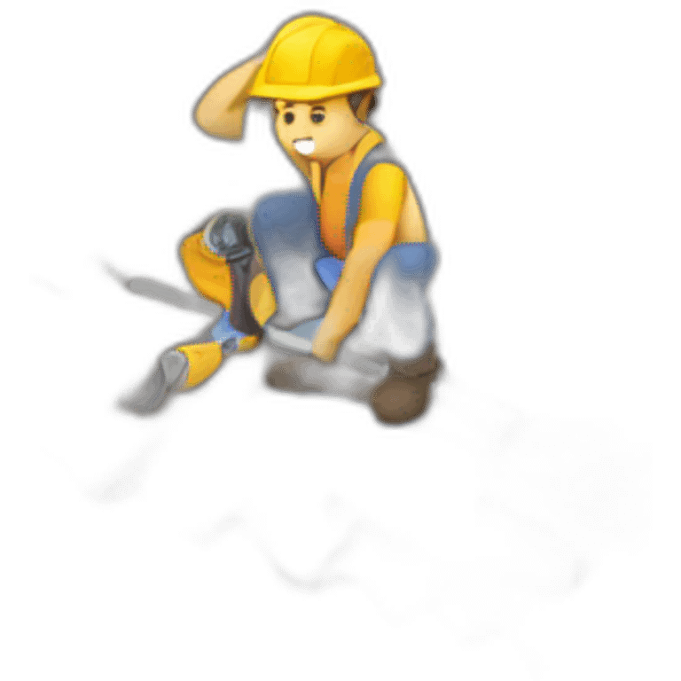 a roofer building a roof emoji