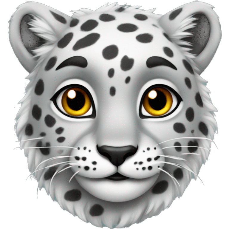 A cute snow leopard  emoji