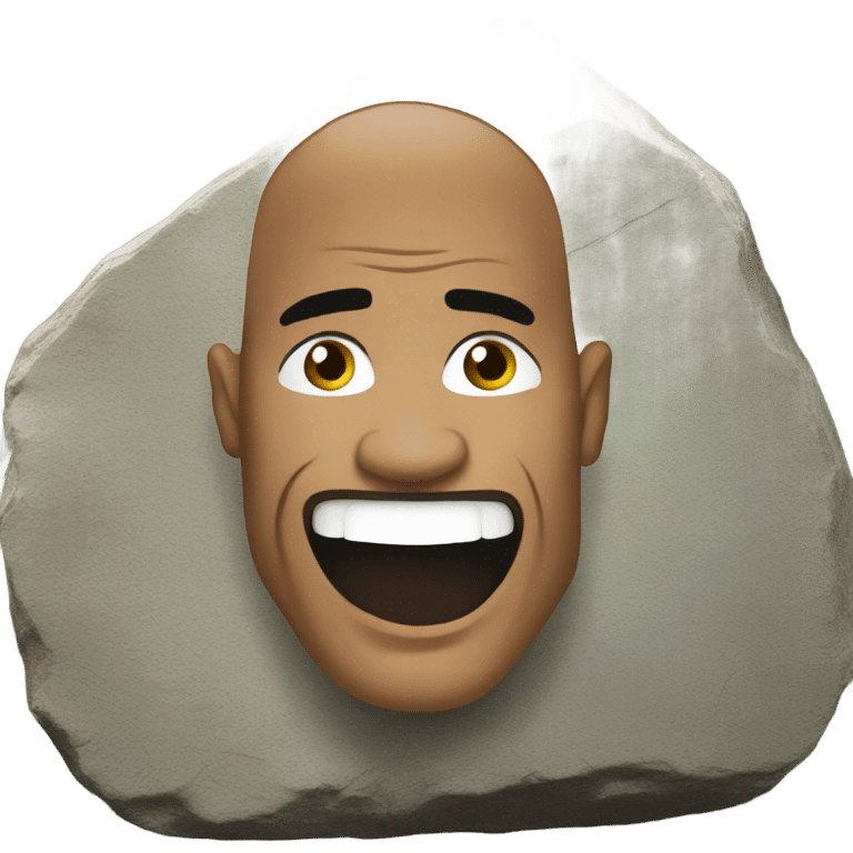 The rock on a rock emoji