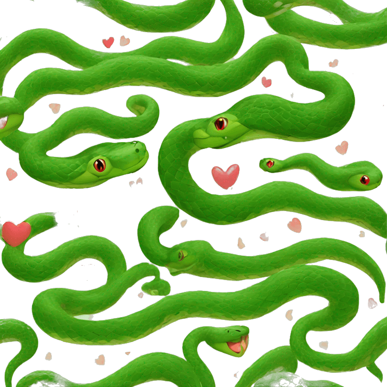  a snake with hearts in his eyes emoji