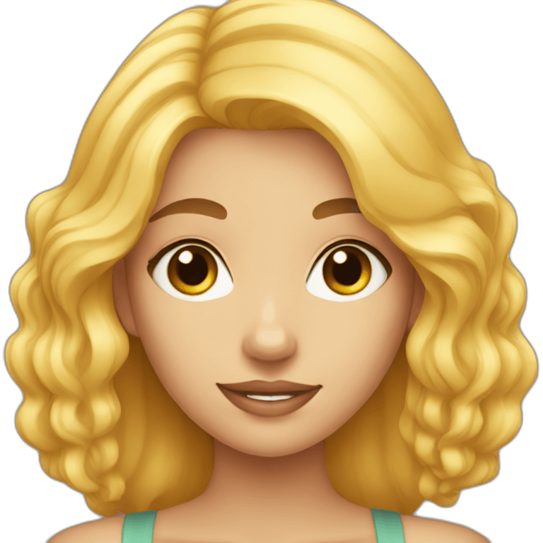 blonde girl with two pumpkins emoji